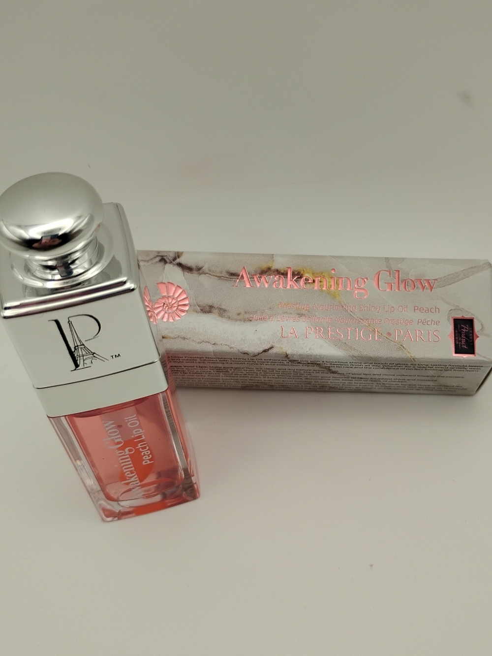 LA PRESTIGE PARIS Awakening Glow Hydrating Lip Oil - Peach Bloom BNIB